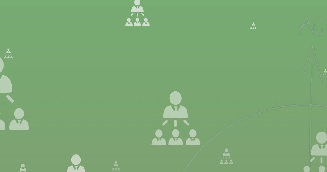 Digital Networking Concept with Profile Icons on Green Background