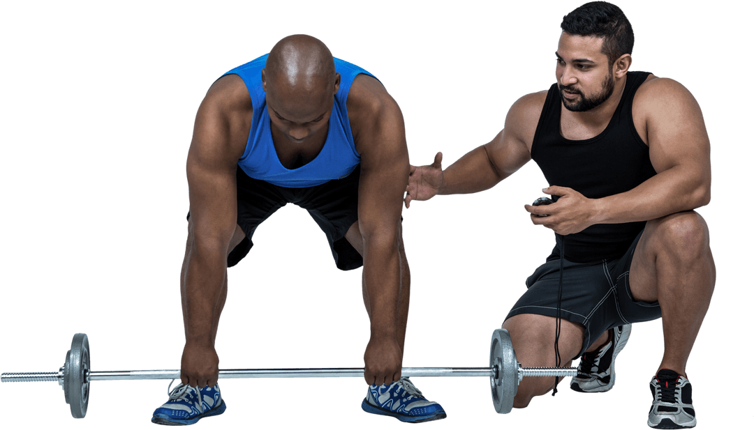 Transparent Background Personal Trainer Assisting Weightlifting Session - Download Free Stock Images Pikwizard.com