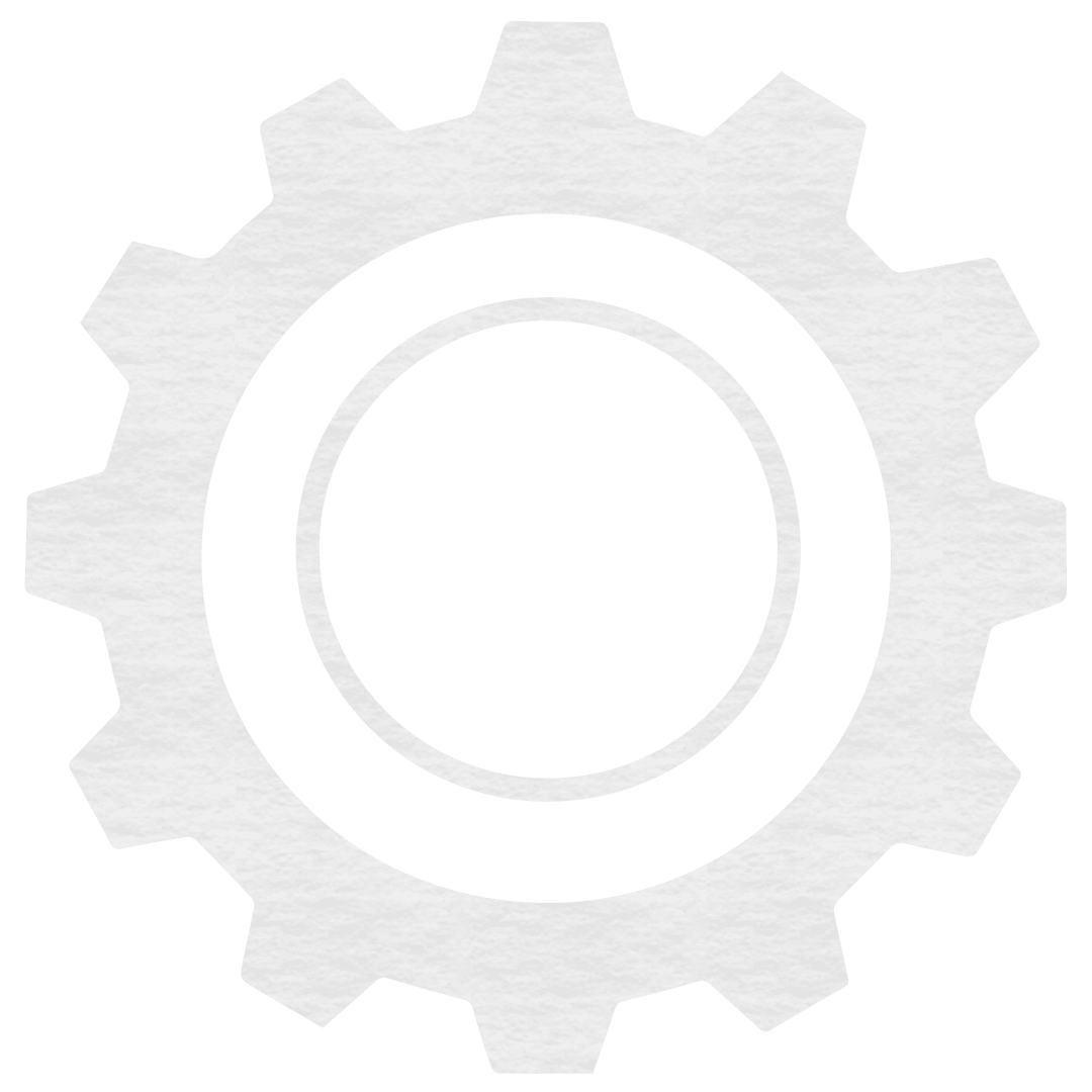 White Cog on Transparent Background for Shapes and Tools Concept - Download Free Stock Images Pikwizard.com