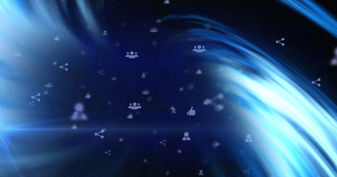 Digital Network Communication Concept with Media Icons