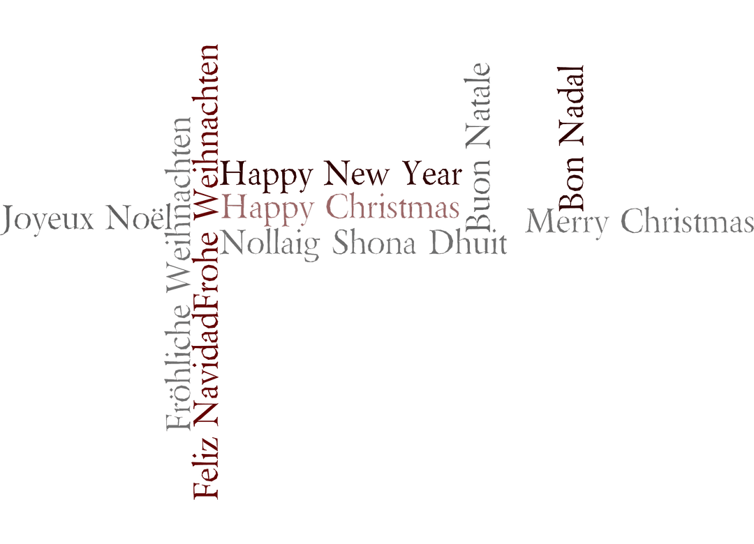 Multilingual Happy New Year Text with Jeff Bezos Photo Blend