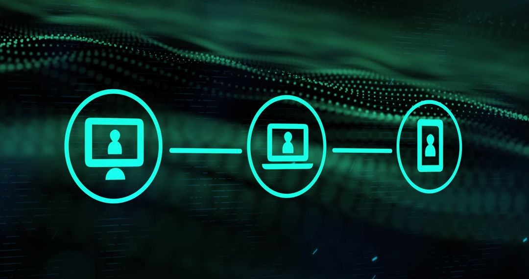 Digital Communication Network with Media Icons