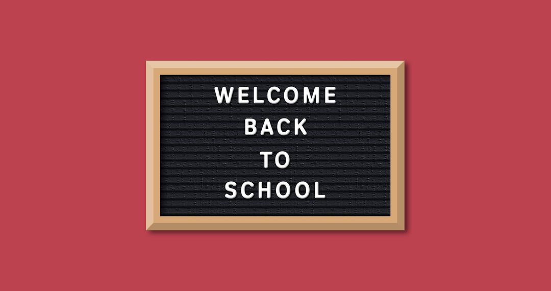 Welcome Back to School Board with Red Background - Free Images, Stock Photos and Pictures on Pikwizard.com