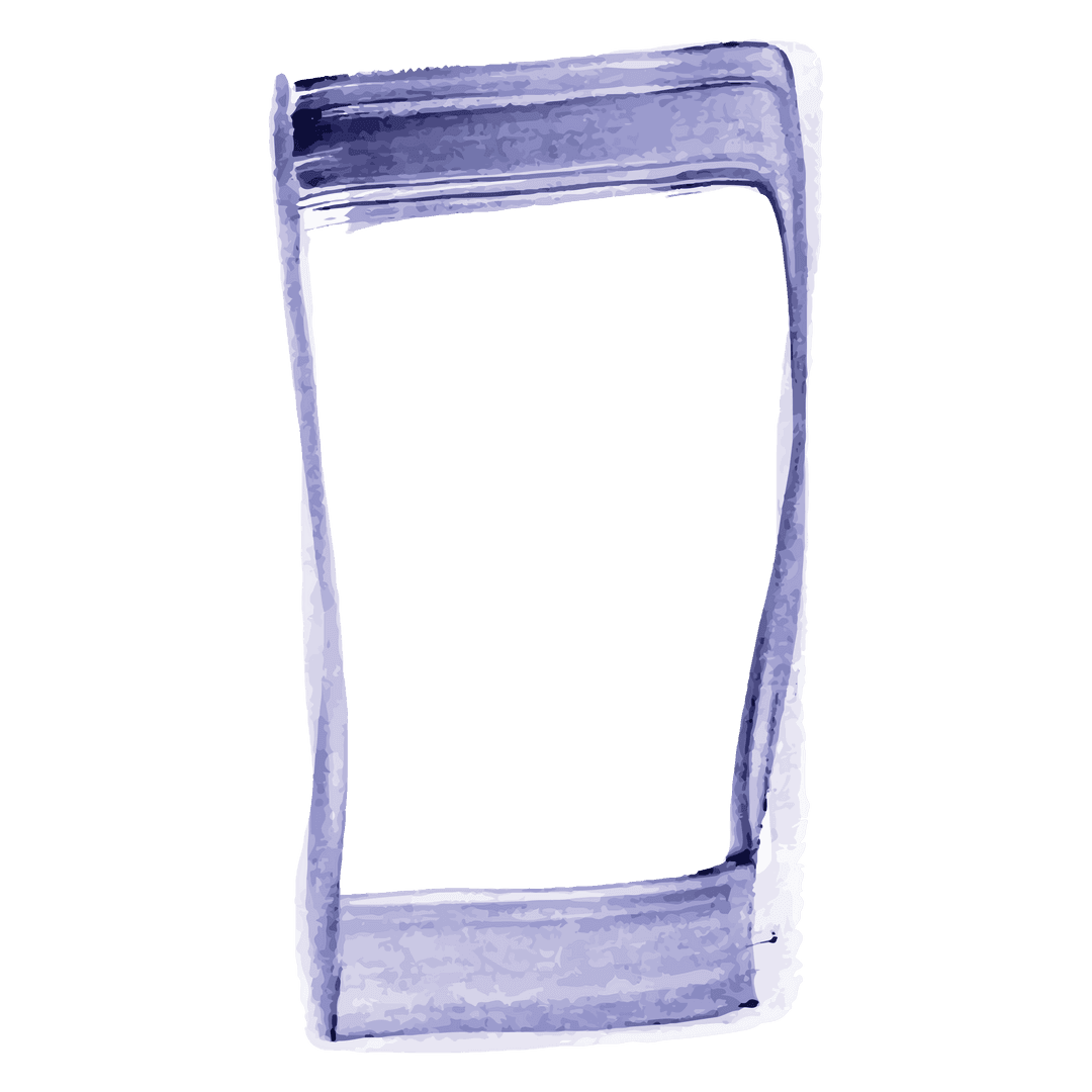 Purple Abstract Frame on Transparent Background
