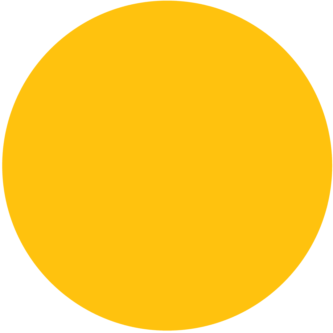Yellow Circle on Transparent Background Isolated Design