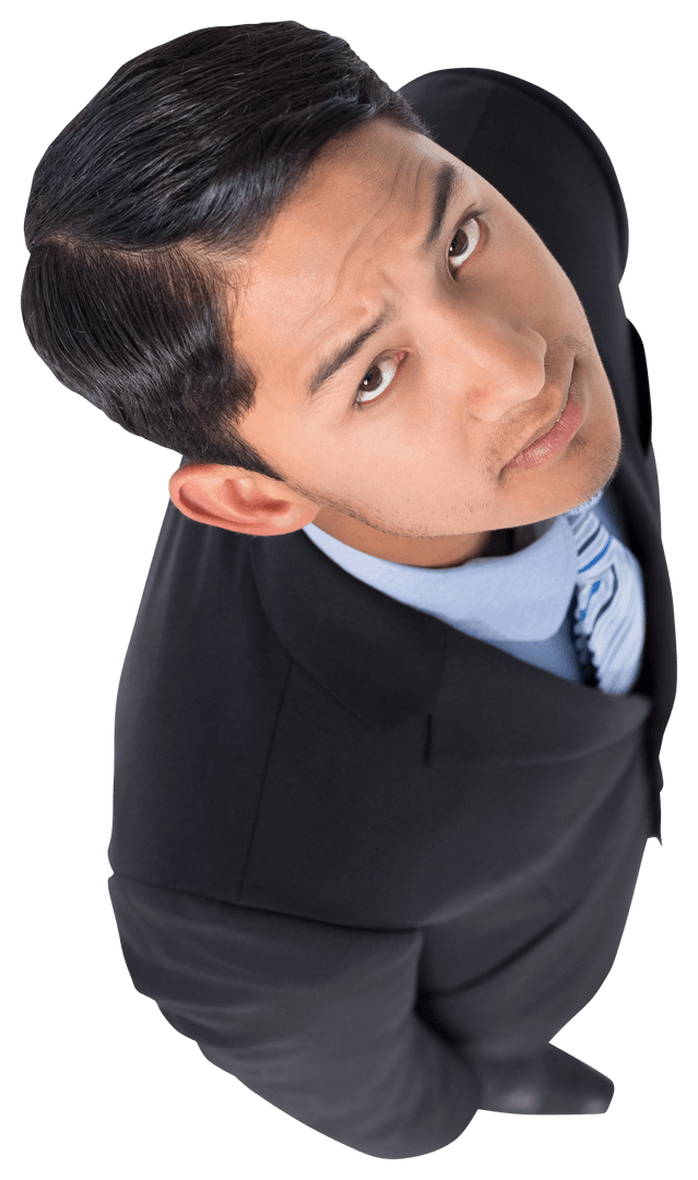 Transparent Business Perspective from Above: Serious Asian Professional