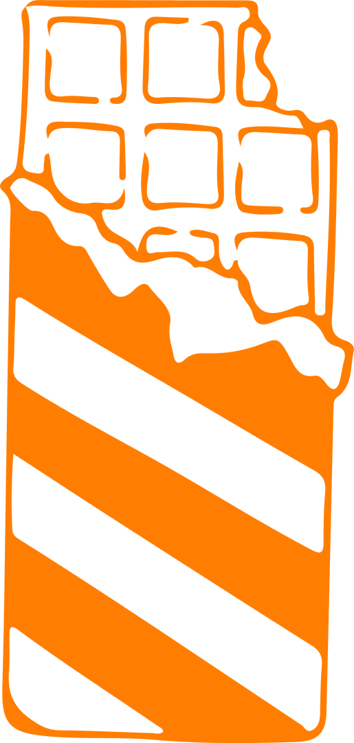 Biting Into Chocolate Bar Vector on Transparent Background