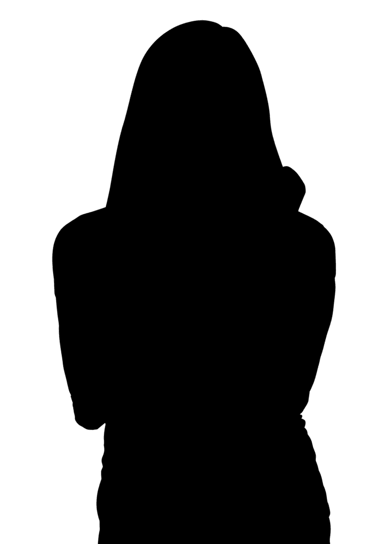 Silhouette of Woman on Transparent Background for Design Use