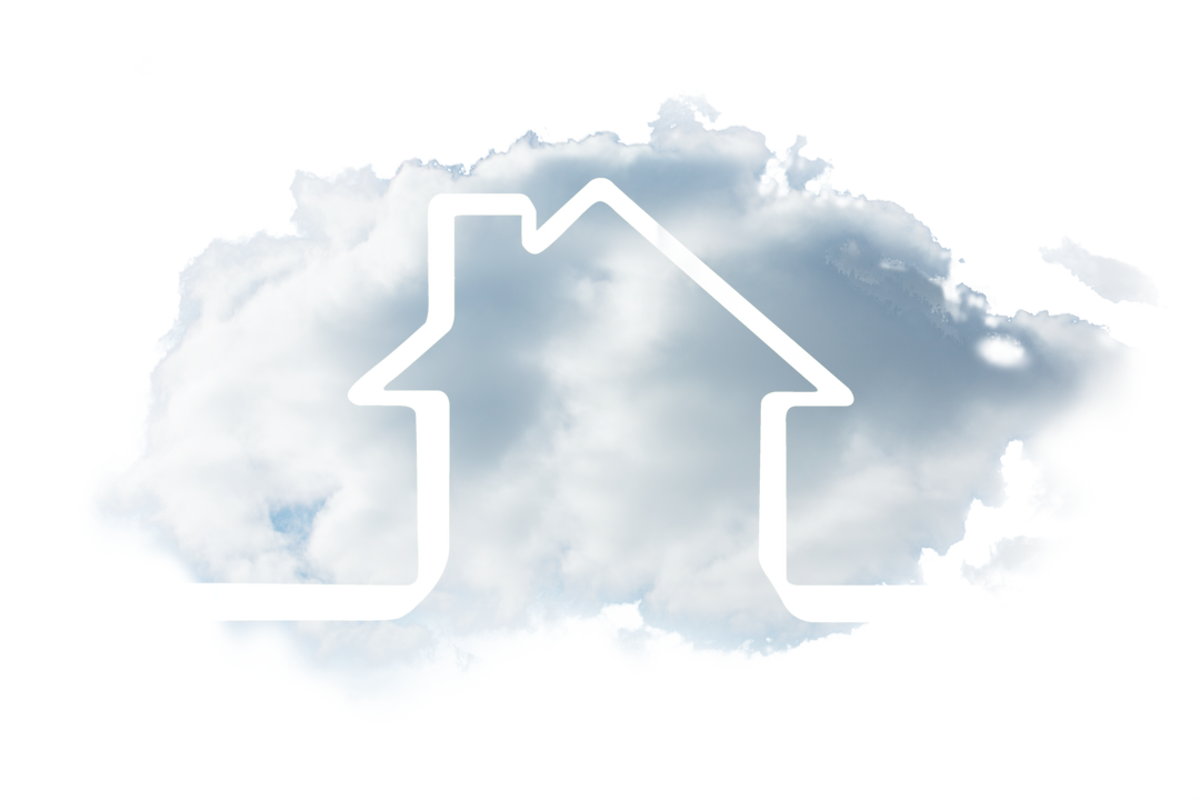 Transparent Digital House Symbol Over Cloud Network Concept - Download Free Stock Images Pikwizard.com