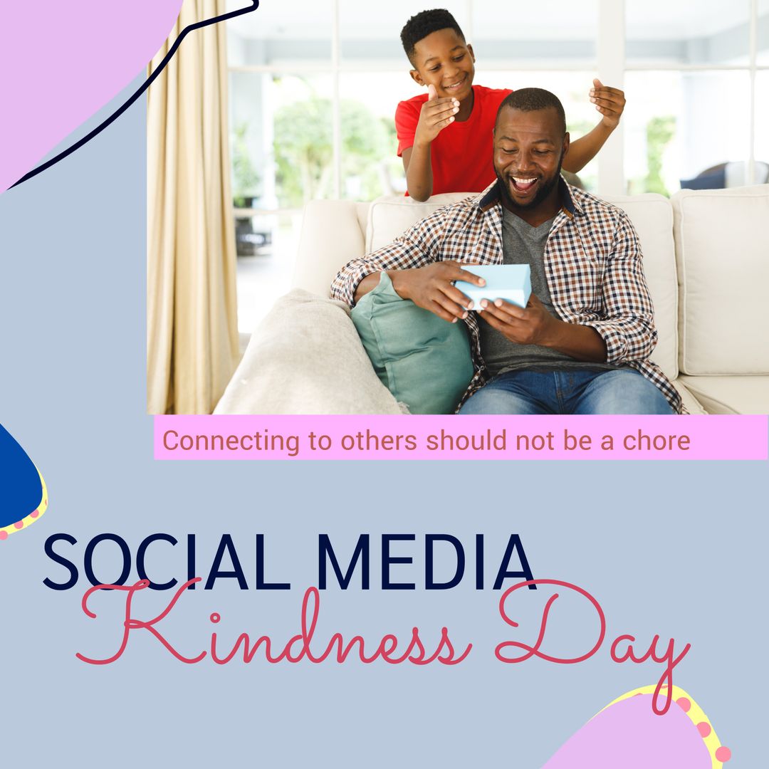 Father and Son Bonding on Social Media Kindness Day