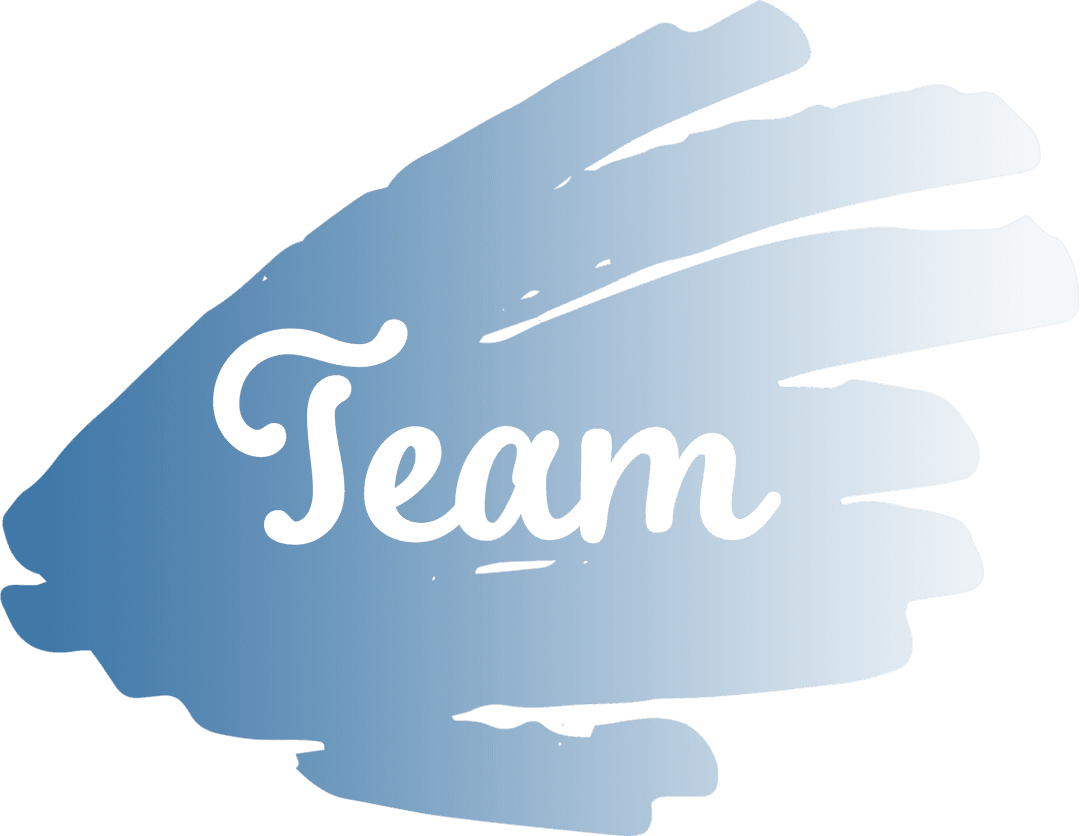 Transparent Blue Brush Stroke with Team Text