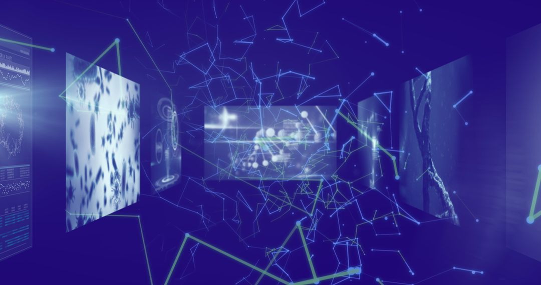 Abstract Digital Network and Data Connections Concept