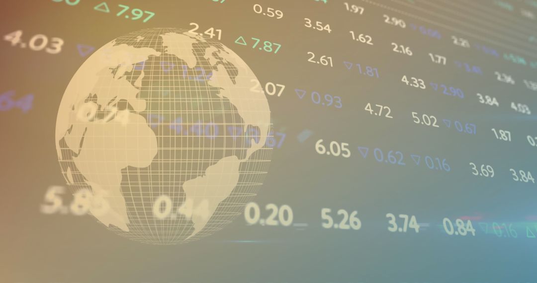 Financial Data Visualization with Global Network over Earth