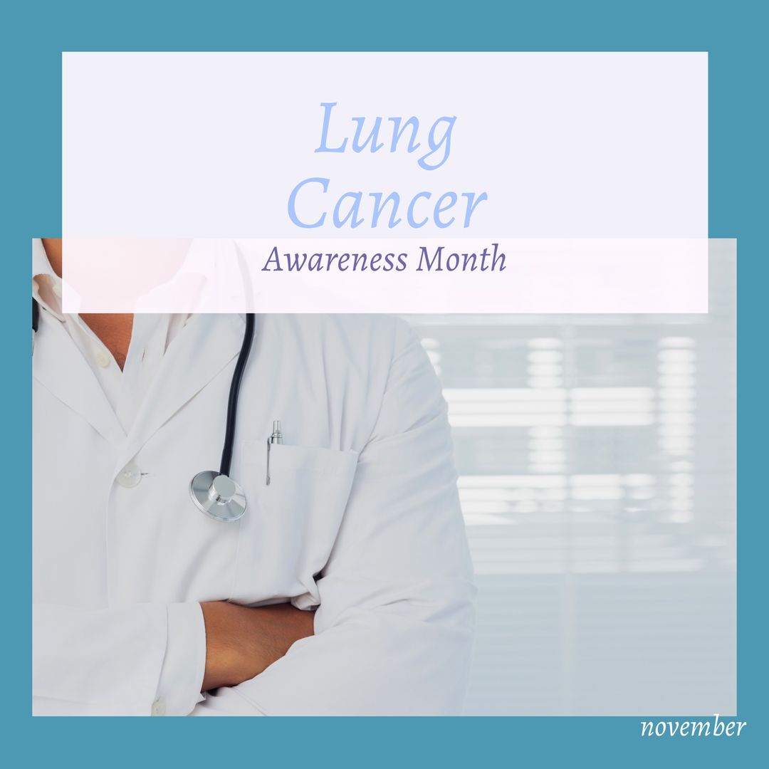 Lung Cancer Awareness Month Concept with Doctor Theme