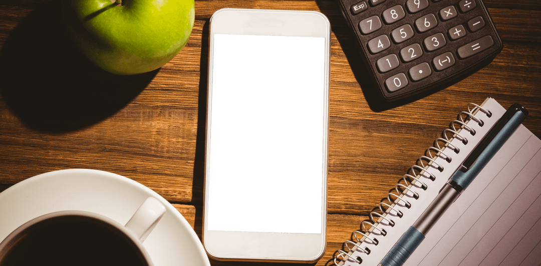 Smartphone Screen Display Featuring Transparent Background