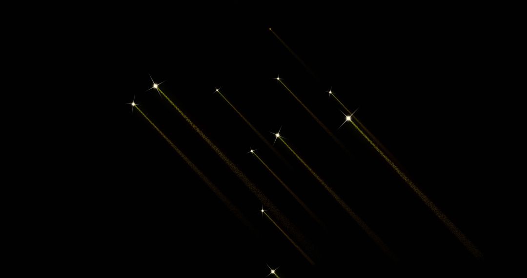 Vibrant Firework Trails Against Black Night Sky