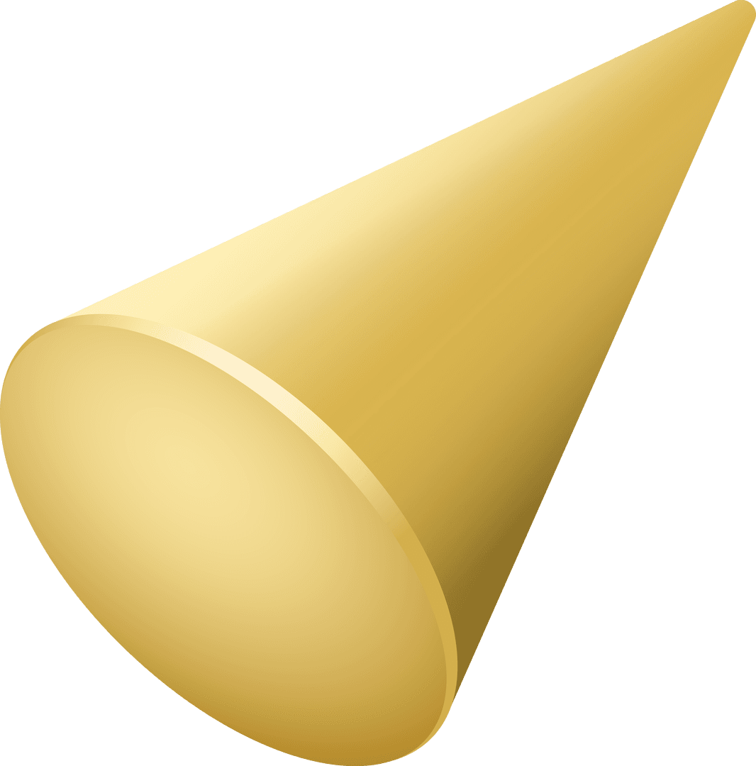 Vector Illustration of Golden Cylinder on Transparent Background