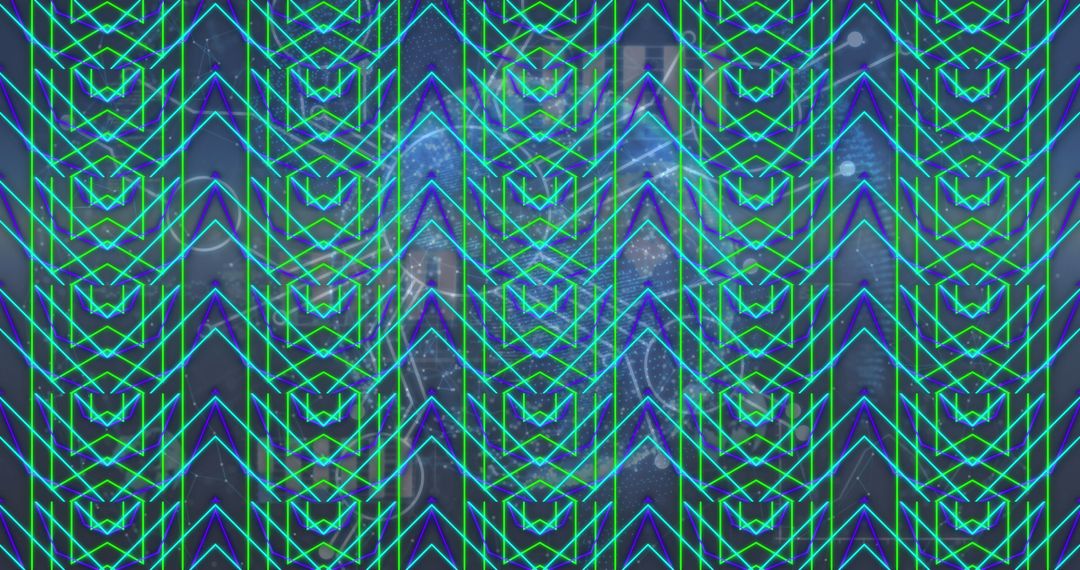 Futuristic Data Processing with Neon Technology Interface