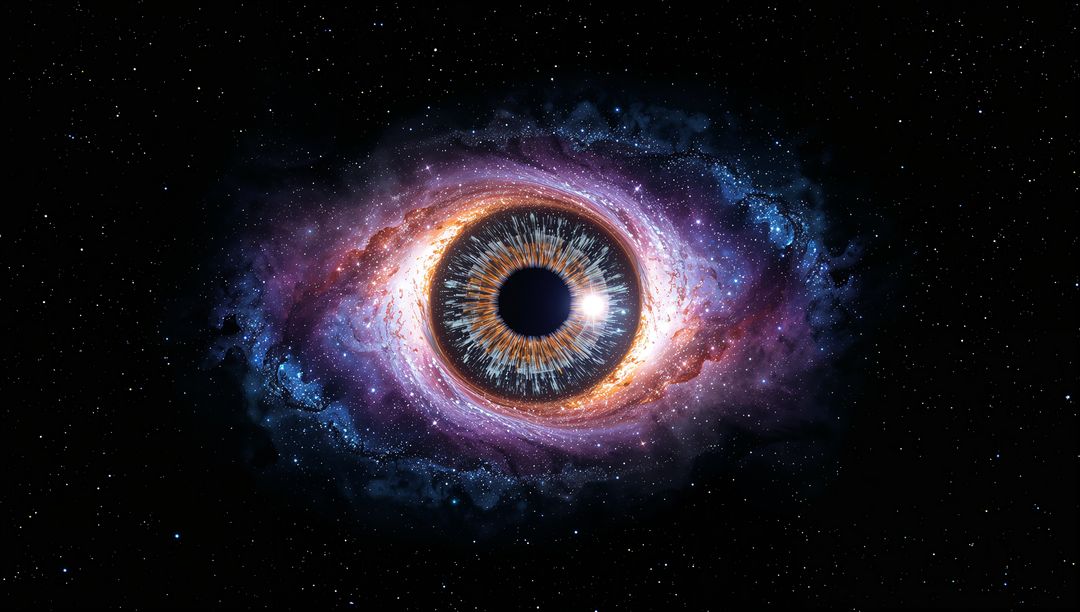 Cosmic Eye with Nebula Swirl Detailed Abstract Imagery