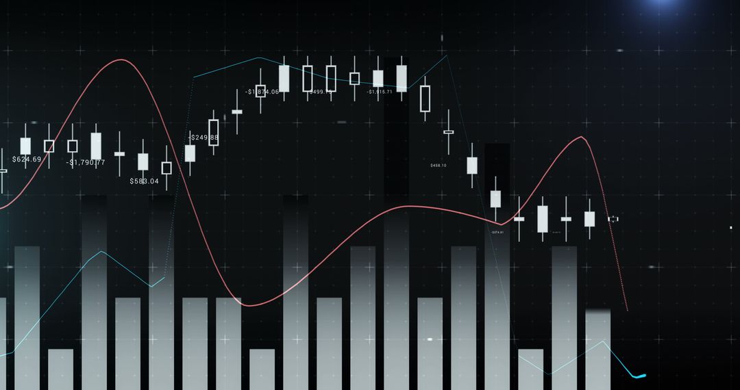 Abstract Digital Graph Showing Financial Market Trends - Free Images, Stock Photos and Pictures on Pikwizard.com