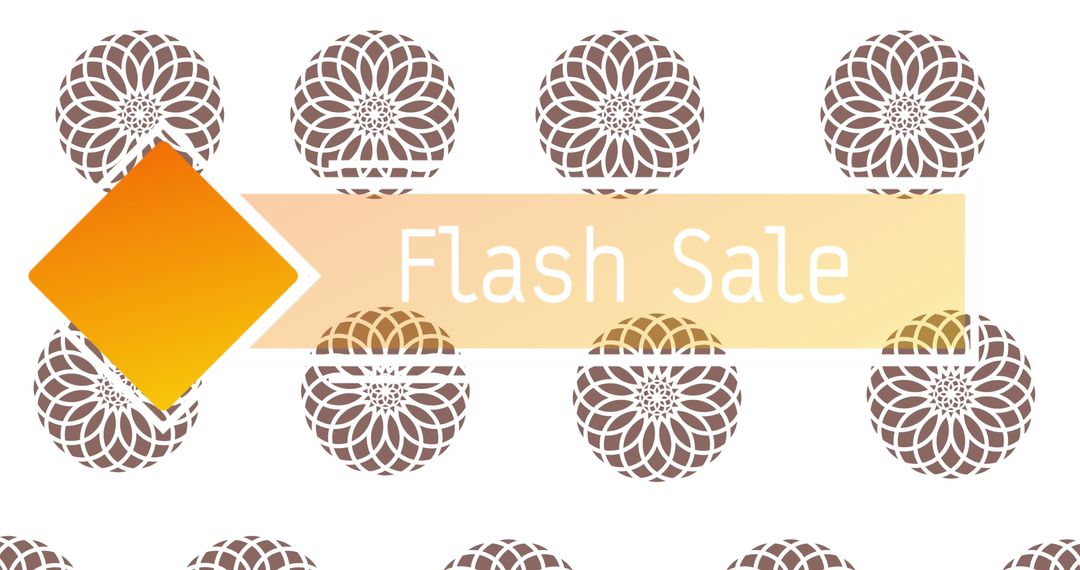 Retro Flash Sale Banner with Patterned Background