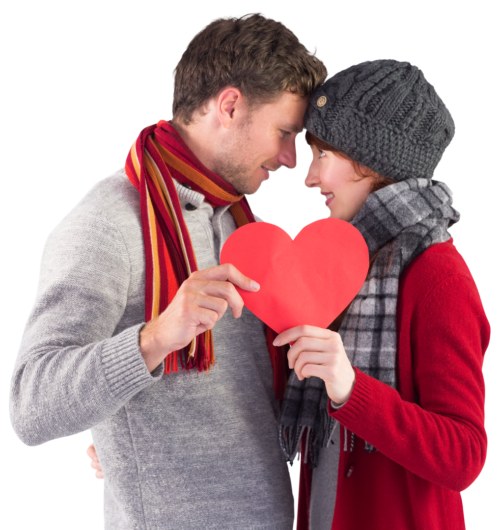 Couple Holding Red Heart Symbolizing Love on Transparent Background - Download Free Stock Images Pikwizard.com