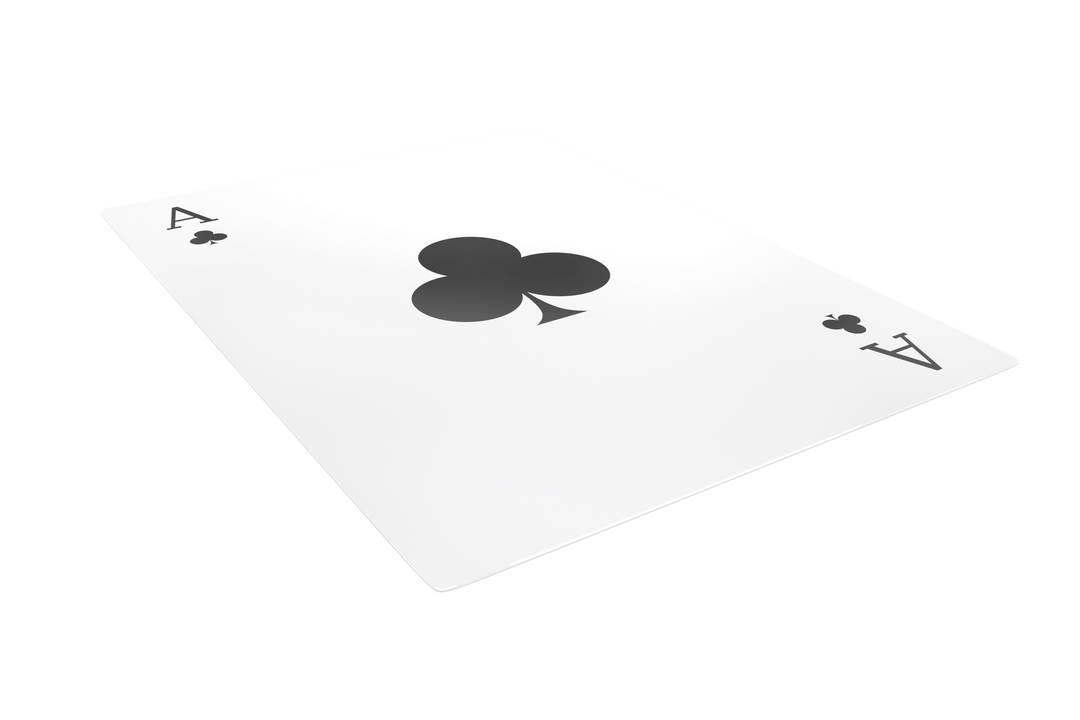 Transparent Ace Of Clubs Playing Card Render With Perspective - Download Free Stock Images Pikwizard.com