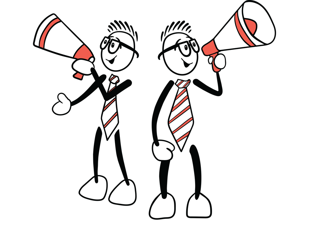 Cartoon Men with Megaphones on Transparent Background - Download Free Stock Images Pikwizard.com