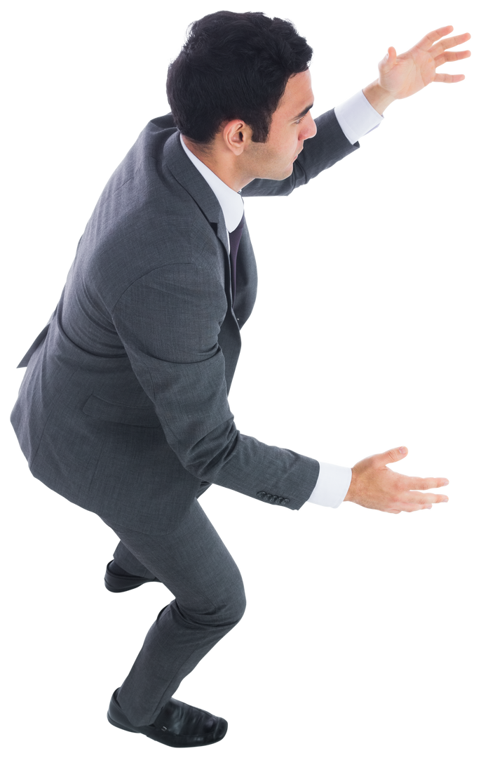 Businessman Focusing Balancing on Transparent Background - Download Free Stock Images Pikwizard.com