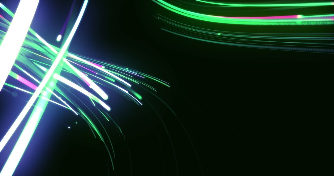 Dynamic Light Trails on Dark Background