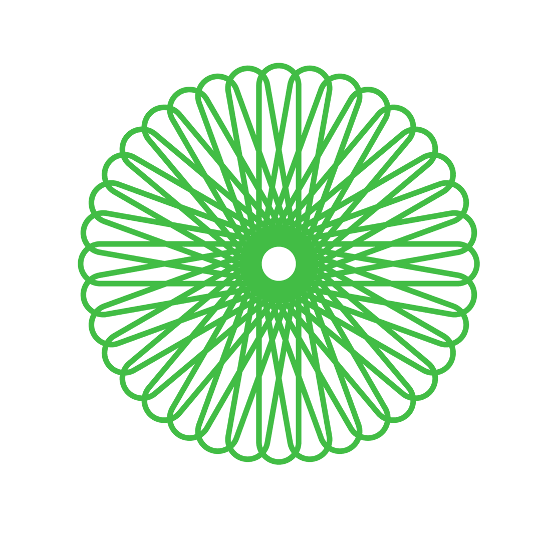 Abstract Green Sunburst Circle on Transparent Background