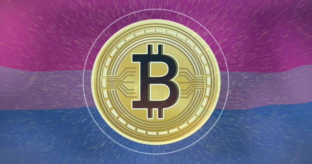 Bitcoin Over Bisexual Pride Flag: Innovation Meets Identity
