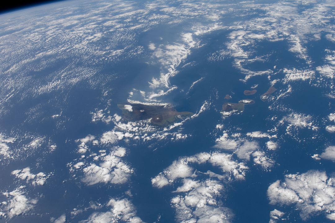 Hawaiian Islands from Space Captured on December 29, 2011 - Free Images, Stock Photos and Pictures on Pikwizard.com