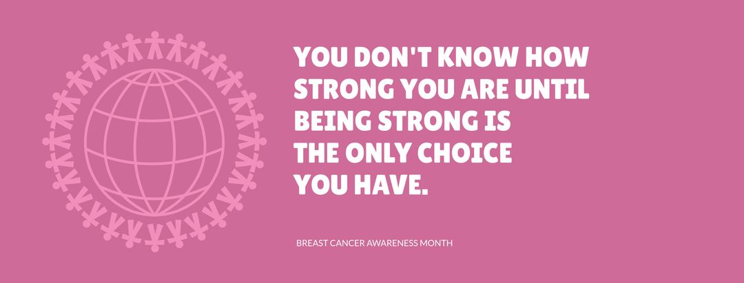 Empowering Breast Cancer Awareness Banner with Inspirational Quote - Download Free Stock Templates Pikwizard.com