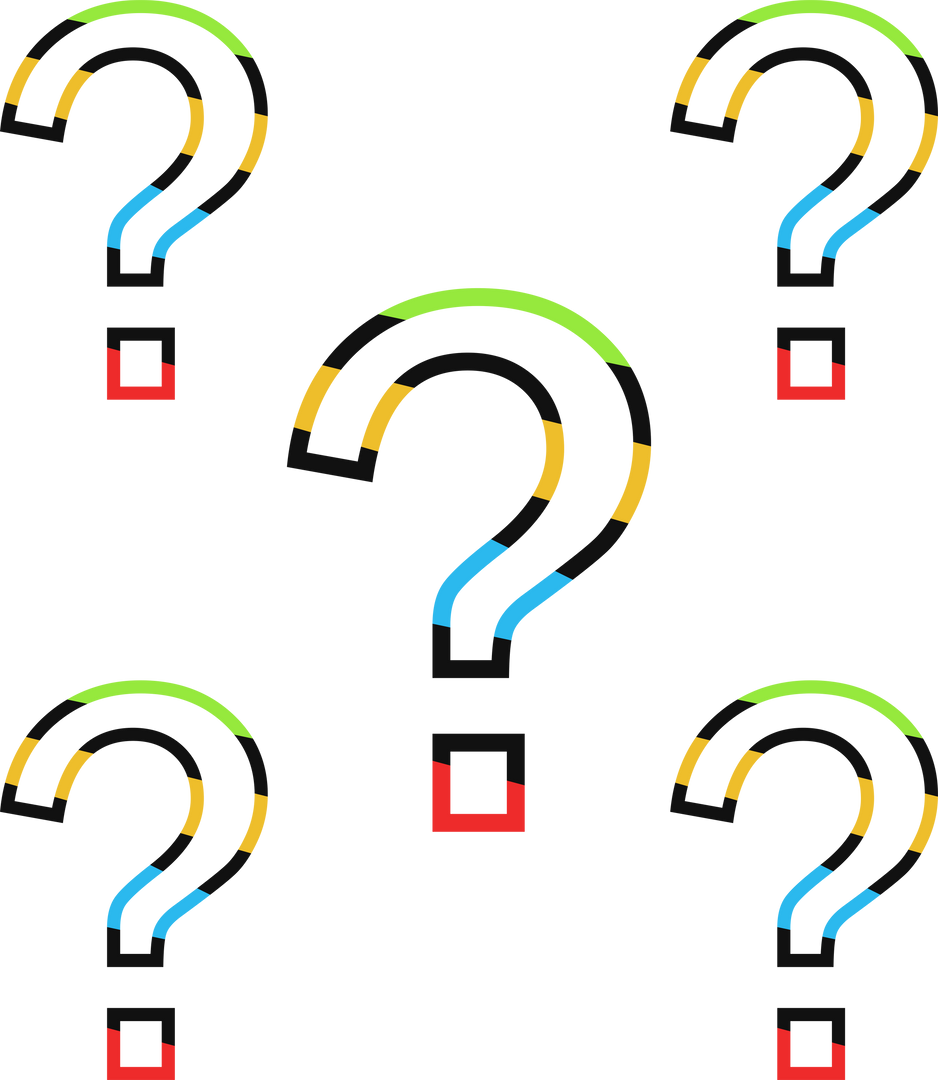 Rainbow Colored Transparent Question Marks Illustration on Black Background - Download Free Stock Images Pikwizard.com