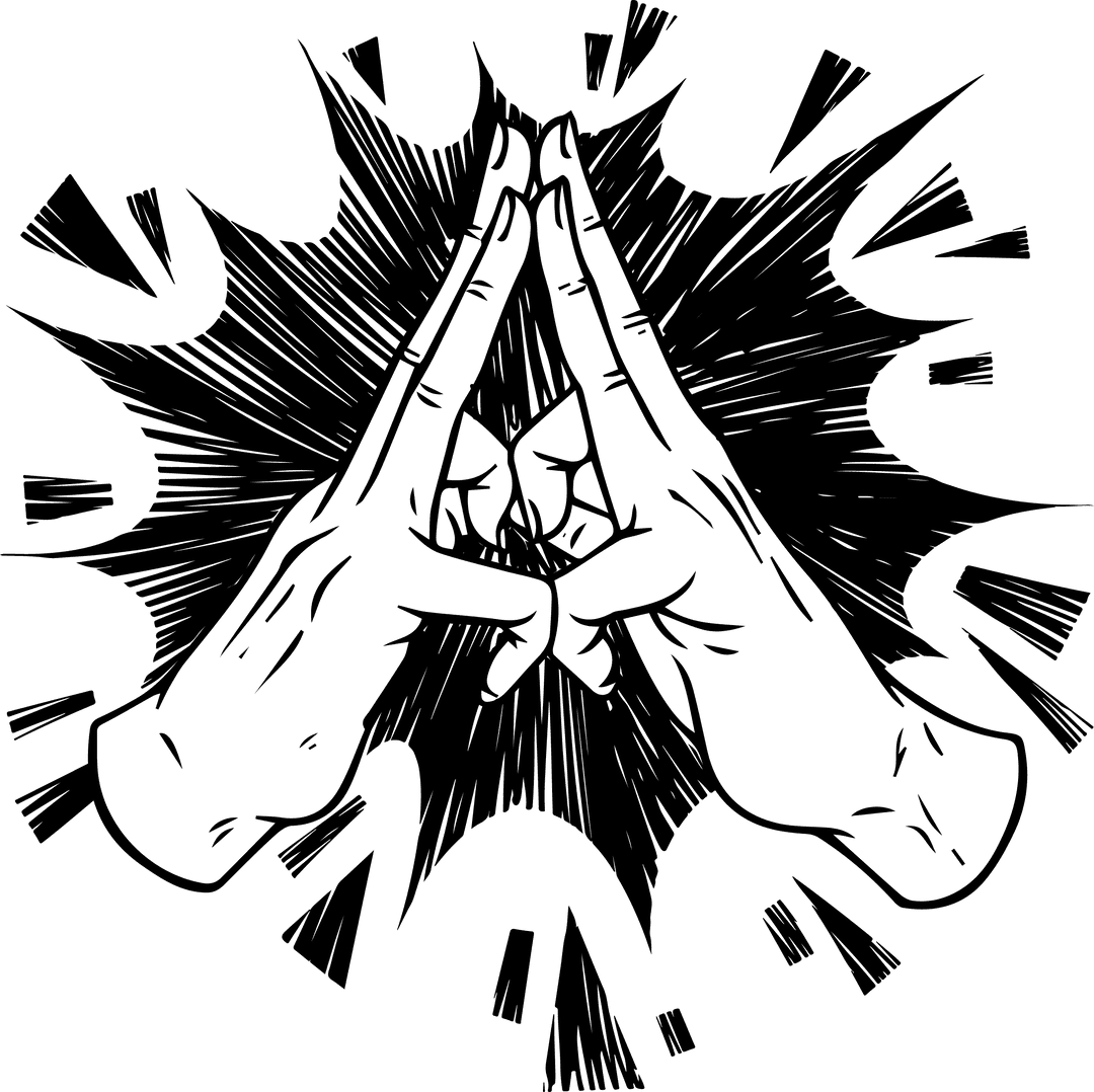 Two-Hands Forming Diamond Symbol on Transparent Background