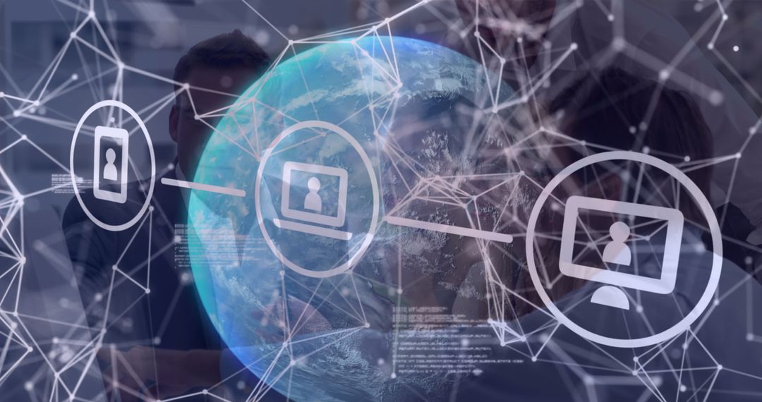 Global Networking and Data Processing Concept
