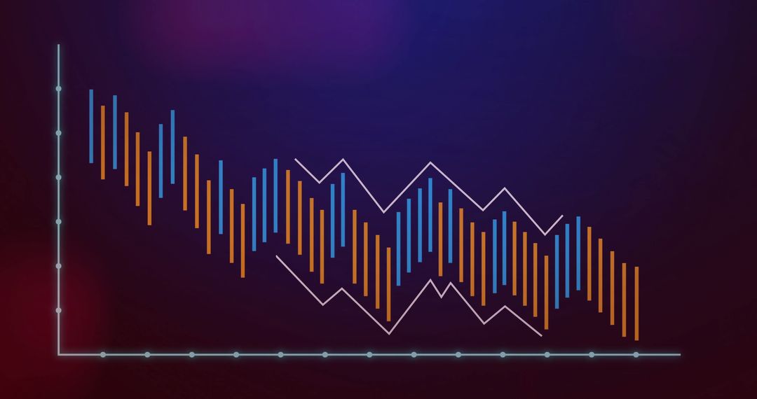 Dynamic Graphs and Diagrams on Colorful Background Highlighting Trend Data