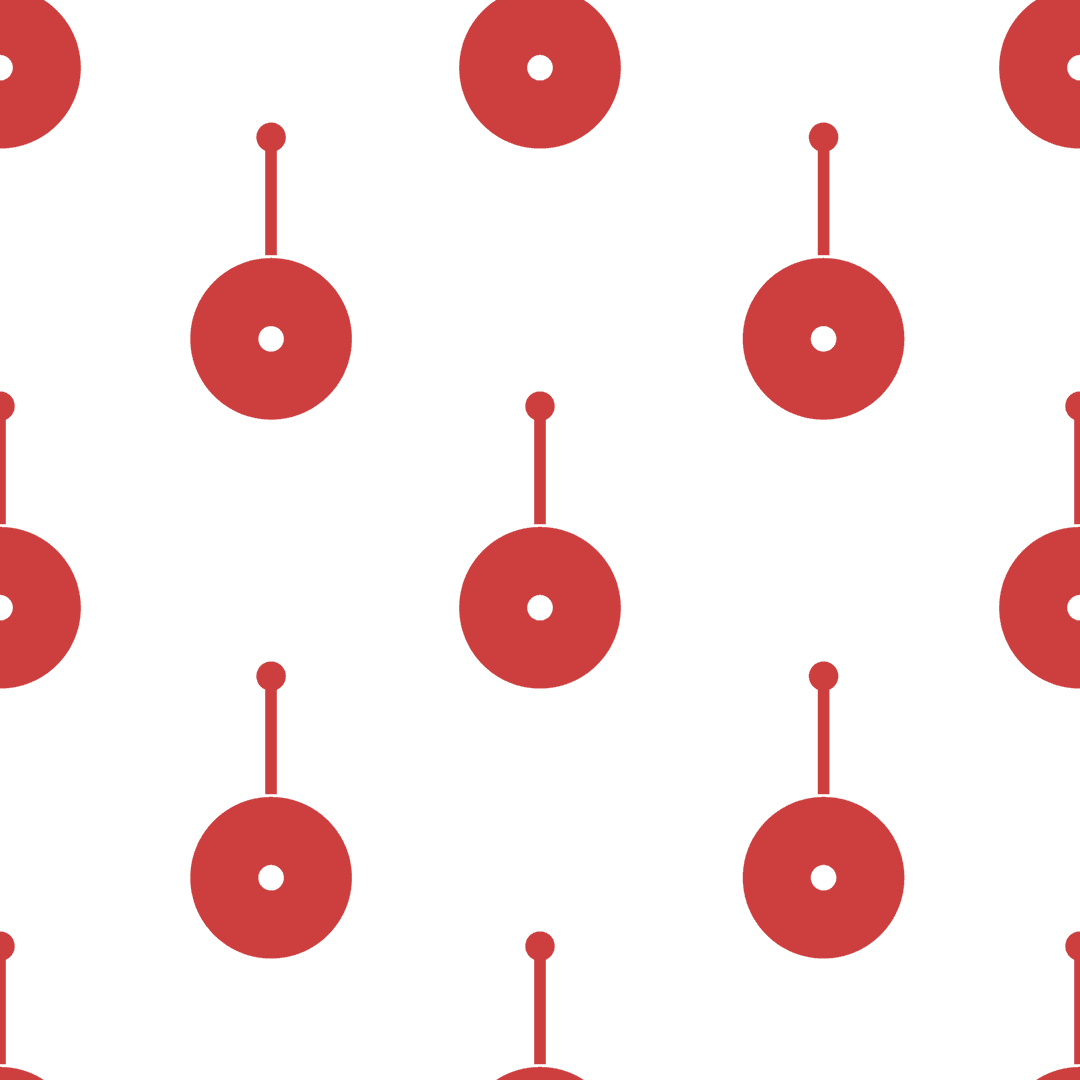 Red Geometric Abstract Pattern on Transparent Background