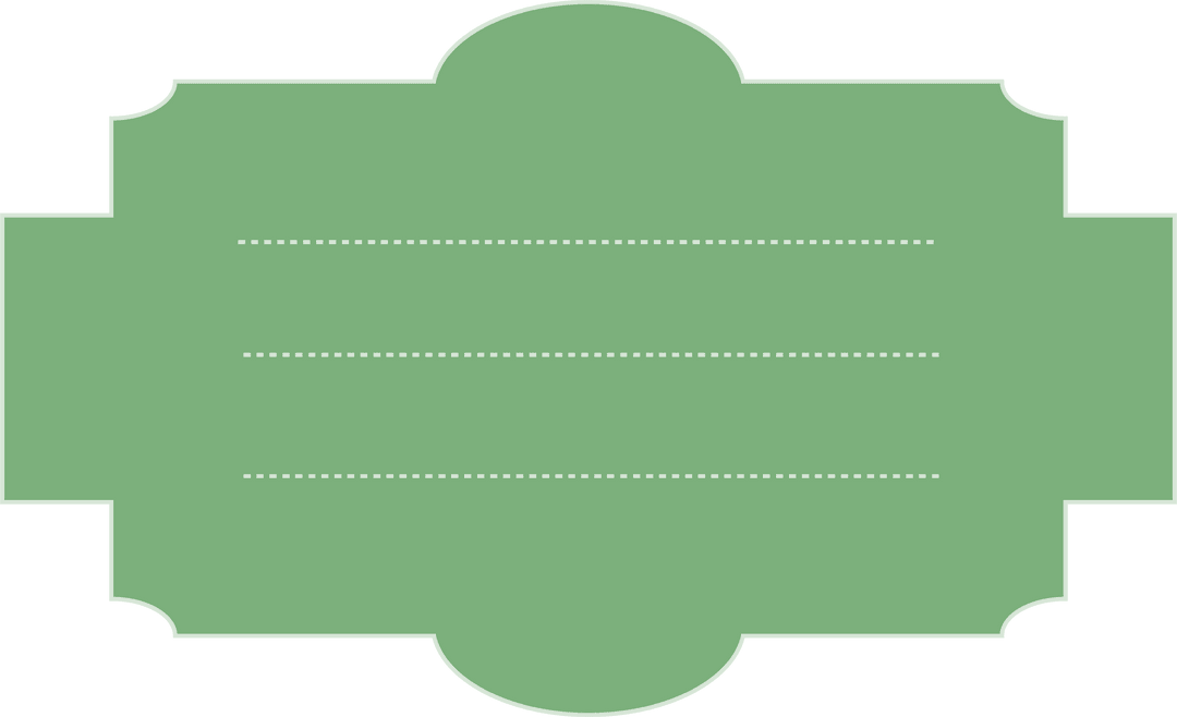 Green Blank Tag on Transparent Background for Text