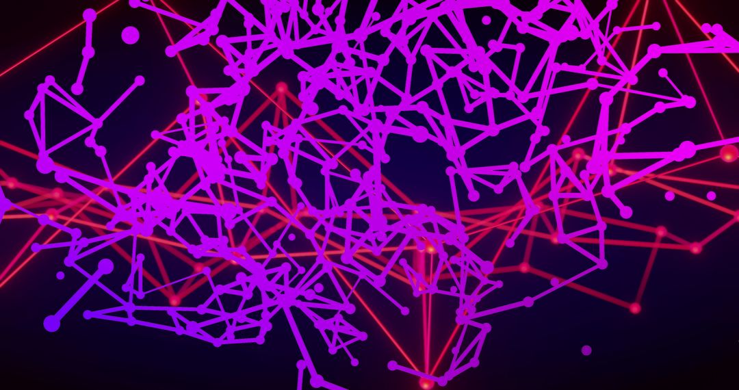 Vibrant Digital Network with Hypnotic Node Connections