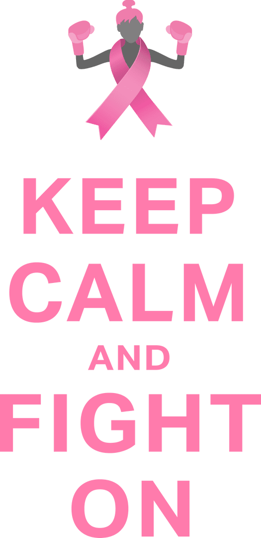 Keep Calm and Fight On with Pink Ribbon Boxer Design