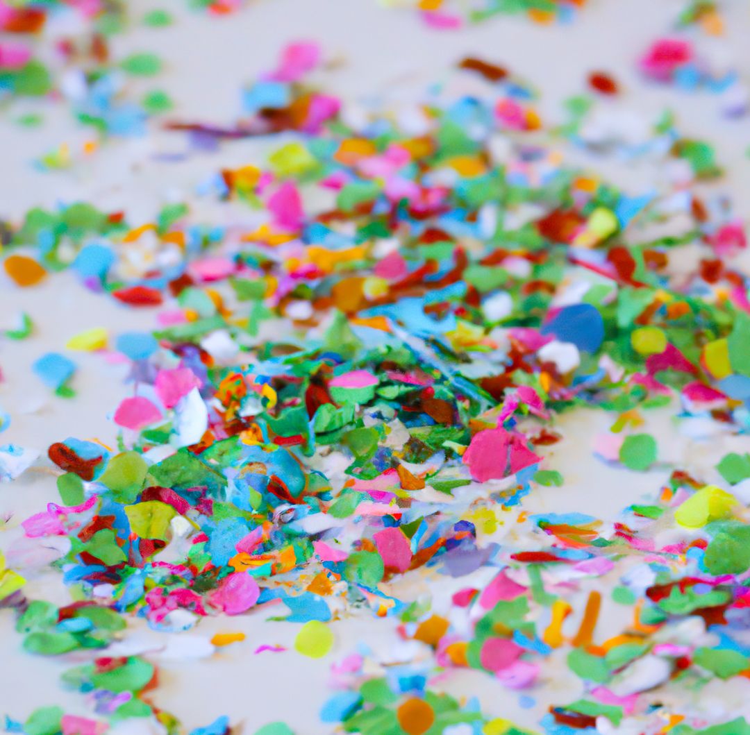 Colorful Confetti Scattered on White Background Celebrating Festive Occasion - Free Images, Stock Photos and Pictures on Pikwizard.com