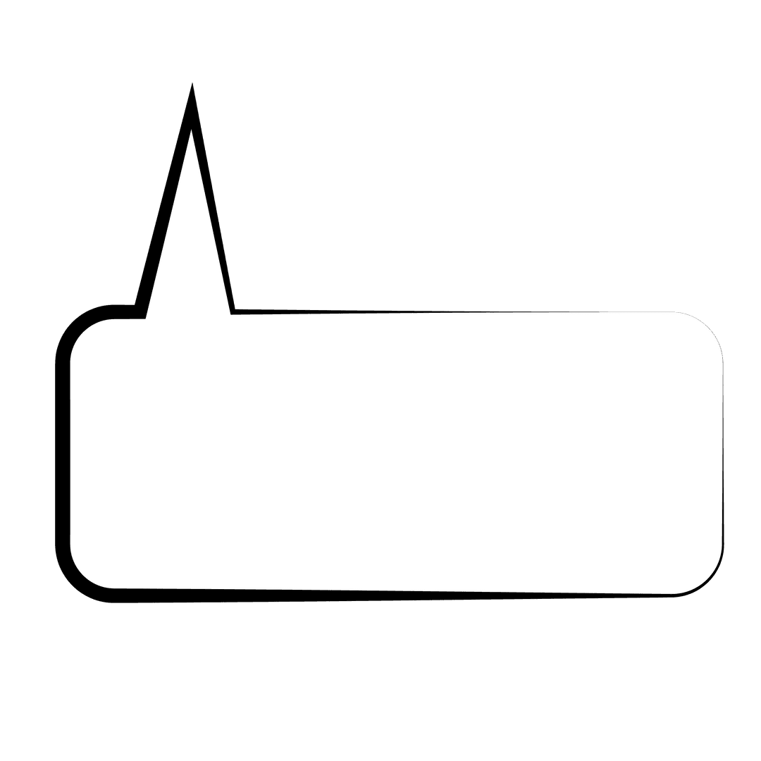 Blank Speech Bubble on Transparent Background for Creative Designs