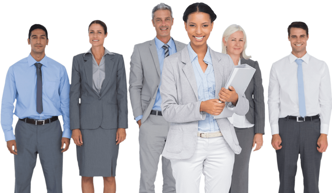 Transparent Diverse Professional Team Smiling Portrait