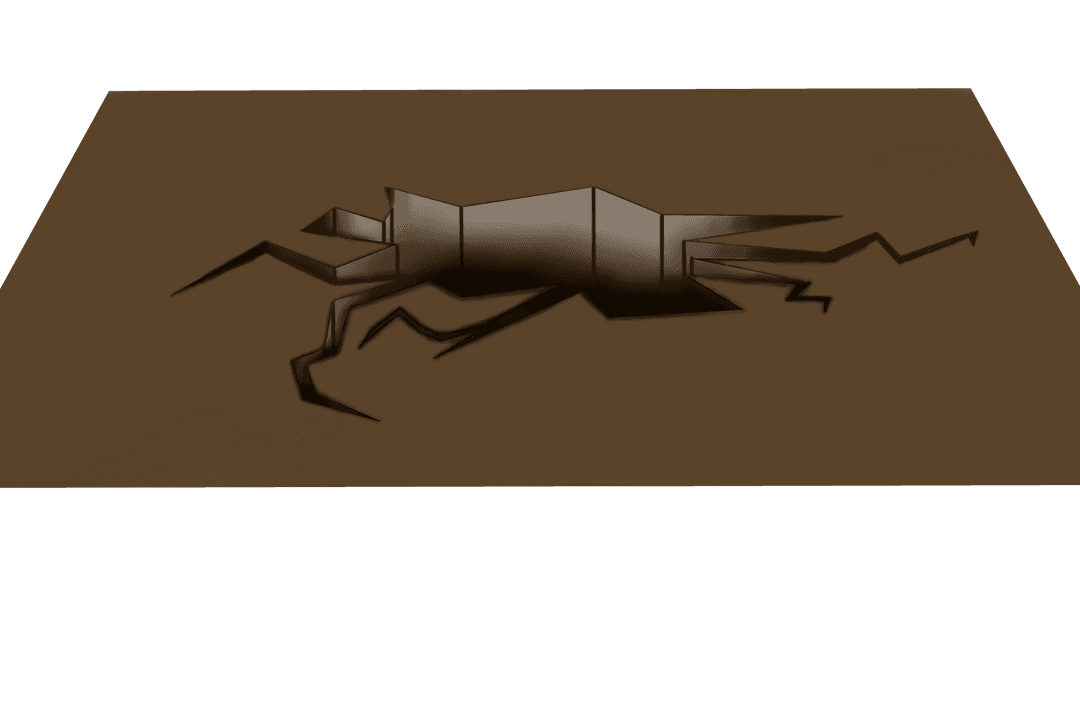Transparent Vector Illustration of Brown Cockroach