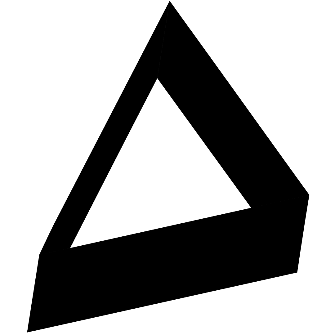 Minimalist Transparent Triangle on Clear Background