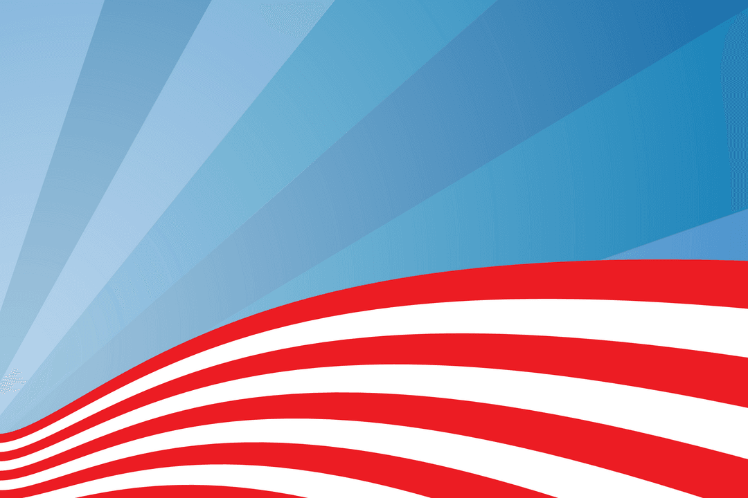 Abstract Blue Red White Striped Pattern on Transparent Background