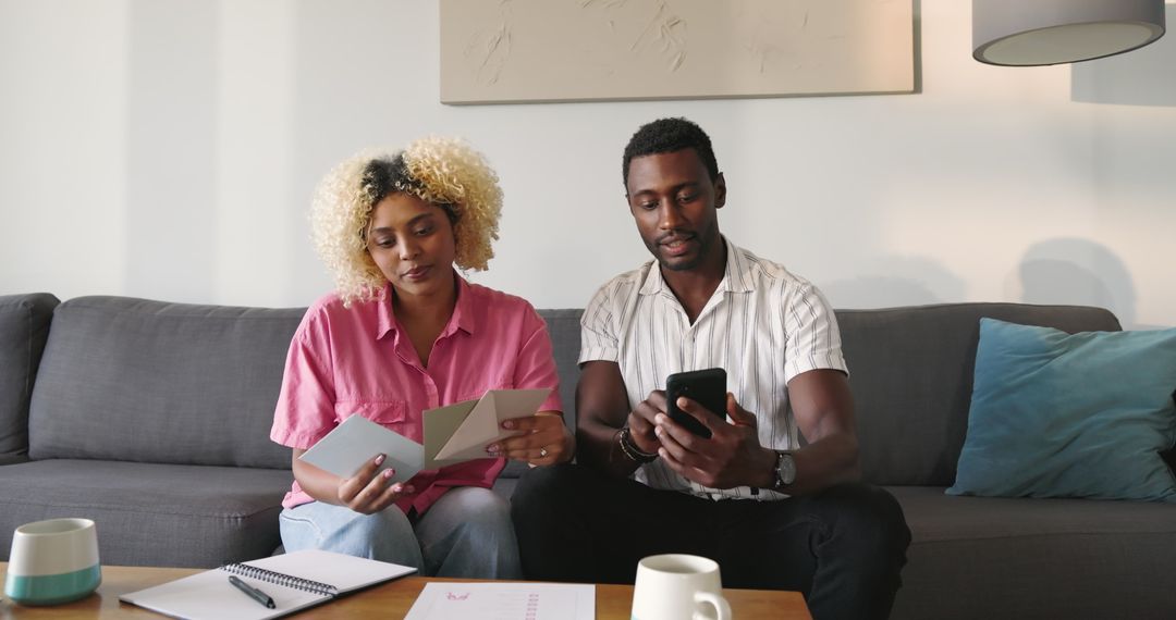 Friends Collaborating on Interior Design with Color Samples at Home