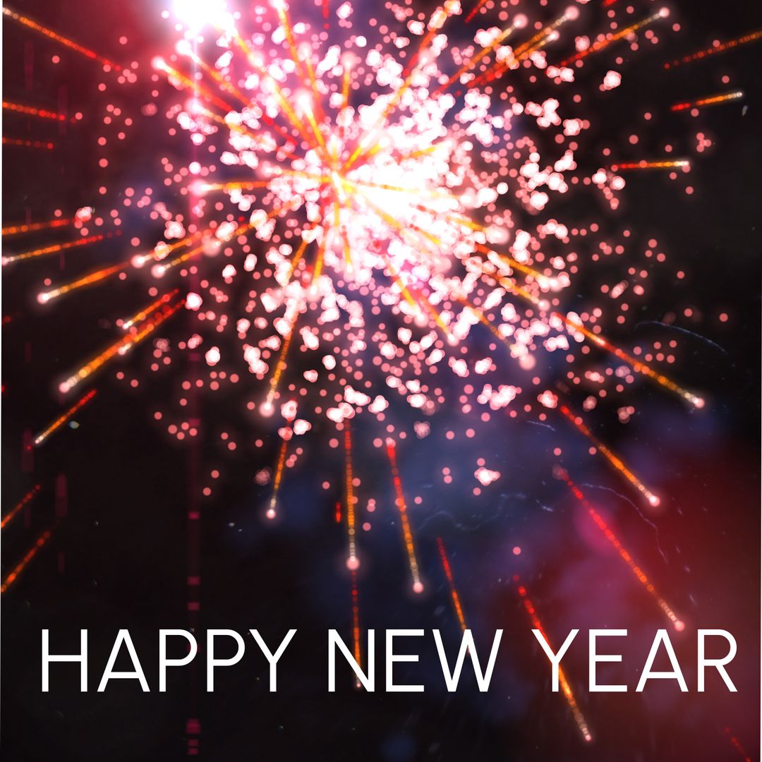Bright Fireworks Lighting Up Night for New Year Celebration
